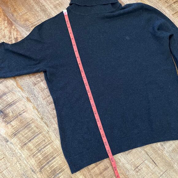 Lauren Ralph Lauren Turtleneck Sweater Large Silk Cashmere Blend Black - Picture 11 of 12